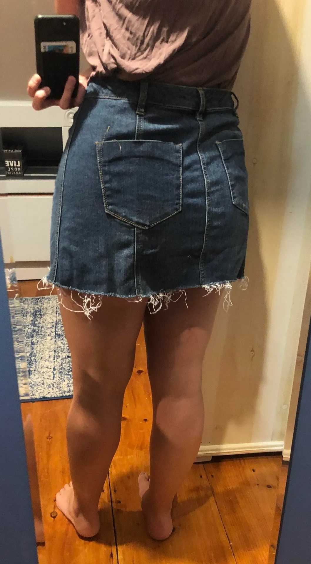 Jean Skirt Blue Size L - Image 3