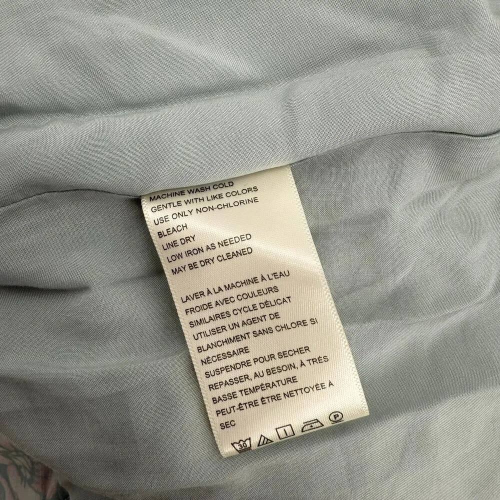 FREE PEOPLE Heart to Heart Dress Size 2 Ocean Blue Ruched Fairy Flowy NWT Midi - Image 16