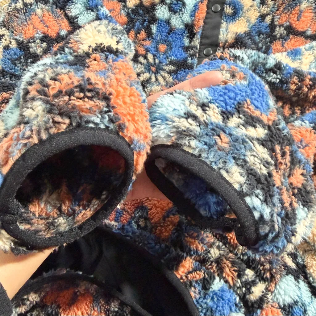 Hurley Women’s Snap Super Soft Plush Fleece Sweatshirt Pullover Top in Floral XL - Image 9