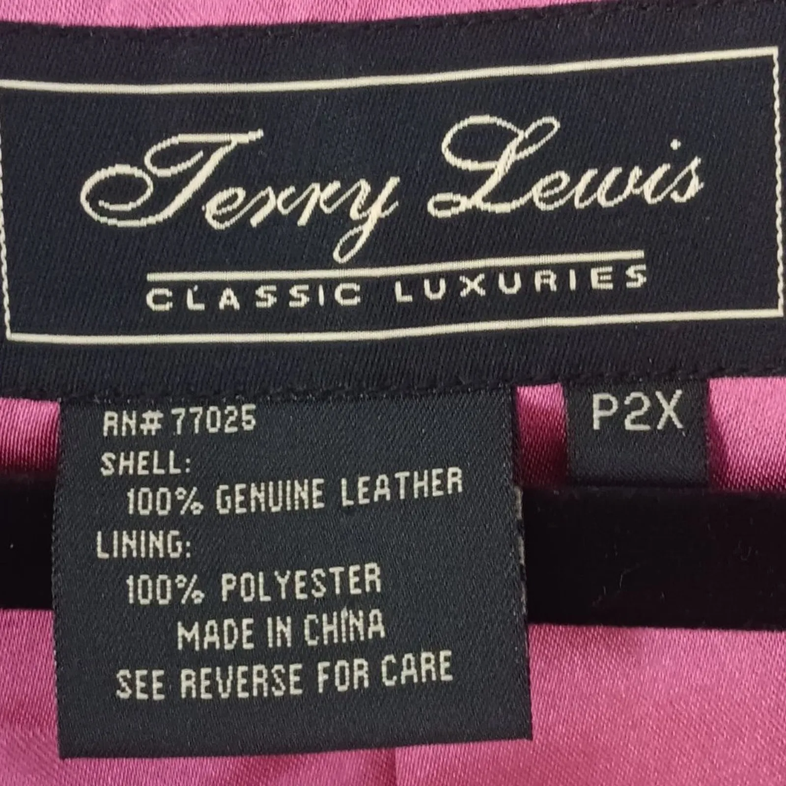 Terry Lewis Classic Luxuries Genuine Leather Jacket Size P2X Purple - Image 3