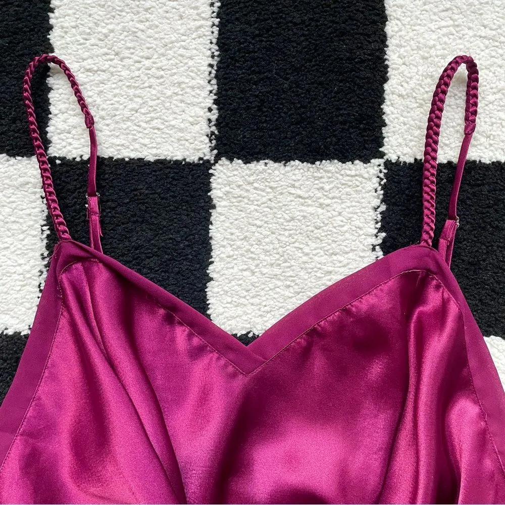 80s Victoria’s Secret Plum Satin Slip - Image 4