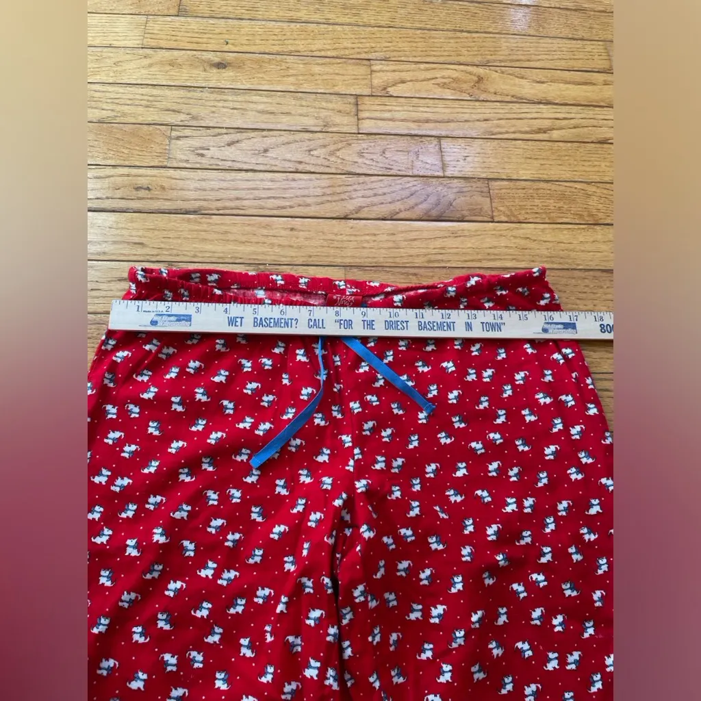 Vintage Old Navy Bow Trim Pajama Pants Scottie Dog Size S - Image 3