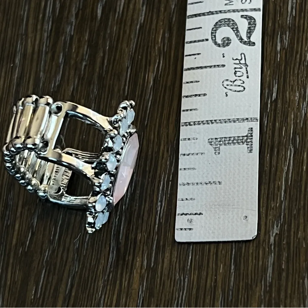 NEW Custom Jewelry Statement ring and 2 pairs of Earrings, pink - Image 11