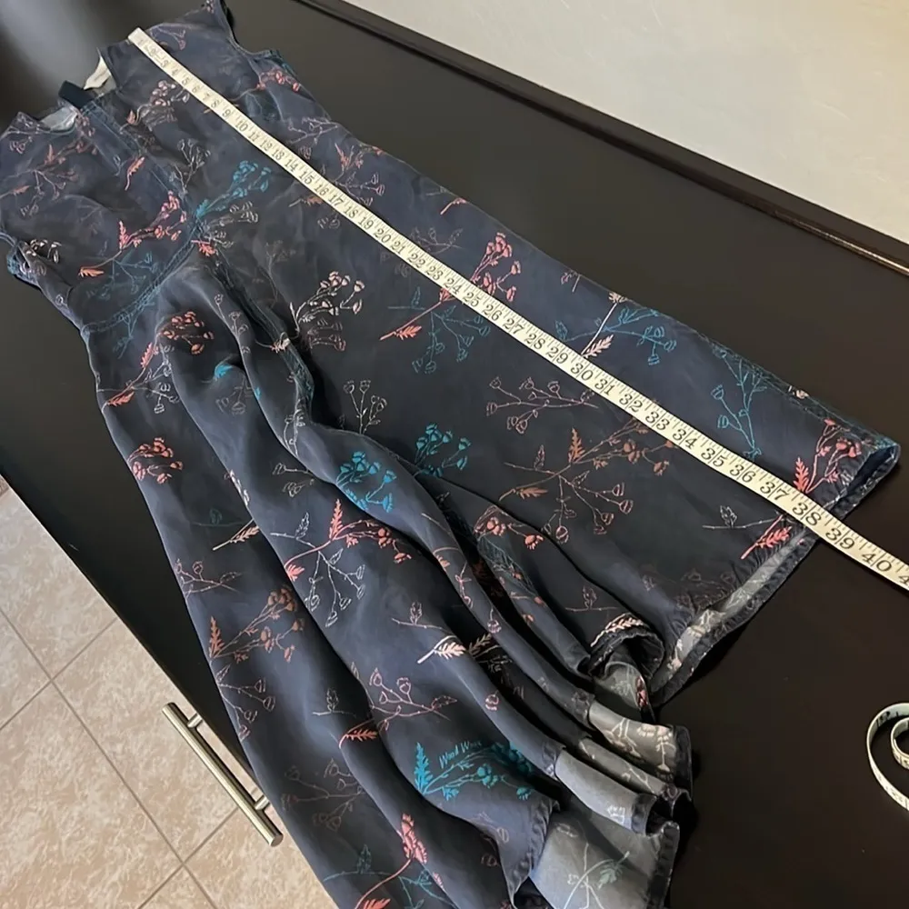 Wood Wood Wanda Dress, asymmetrical, sleeveless, fit and flare,sz 34(XS), floral Blue - Image 8