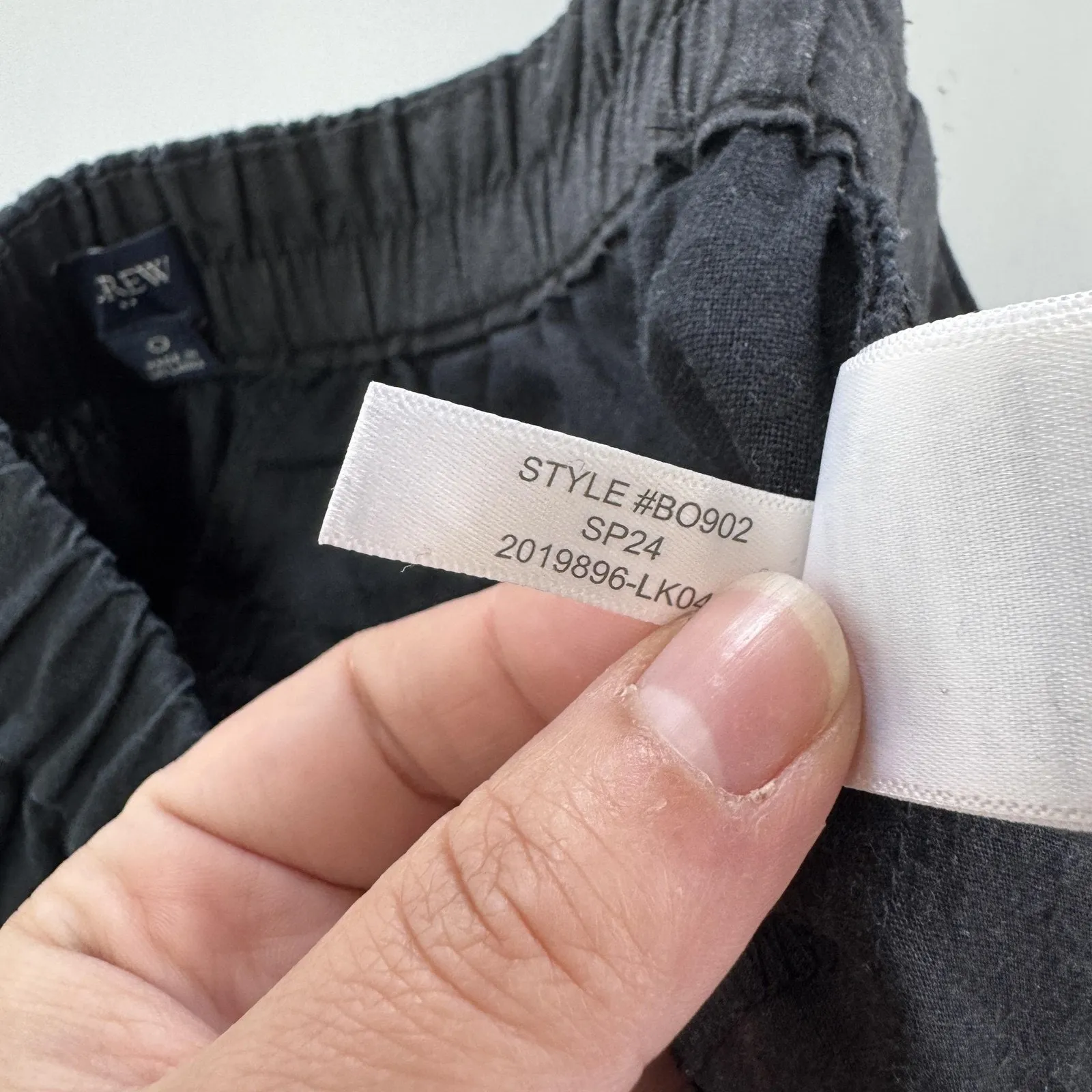 J.Crew Pants Womens 00 Black Linen Cotton Blend Pull On Straight Leg Style B0902 - Image 5