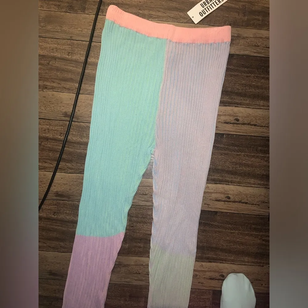 Ragged priest knit colorblock boho pant spring urban outfitters pink free people - Image 4