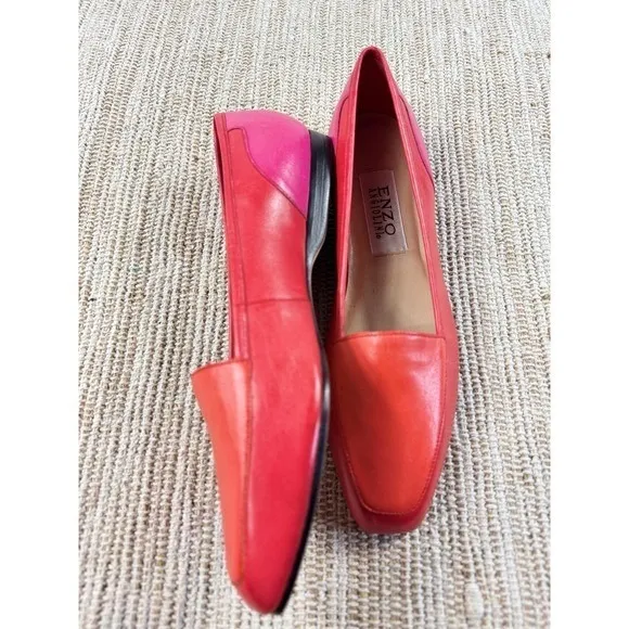 Enzo Angiolini Women's Pointed Toe Block Heel Pumps Red Pink Size 8.5 N - Image 2