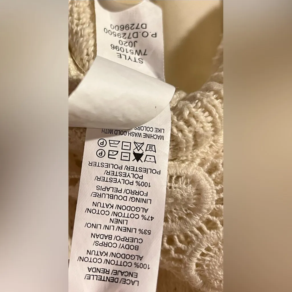 Lucky Brand Open‎ Back Lace Sweater Size Small - Image 8