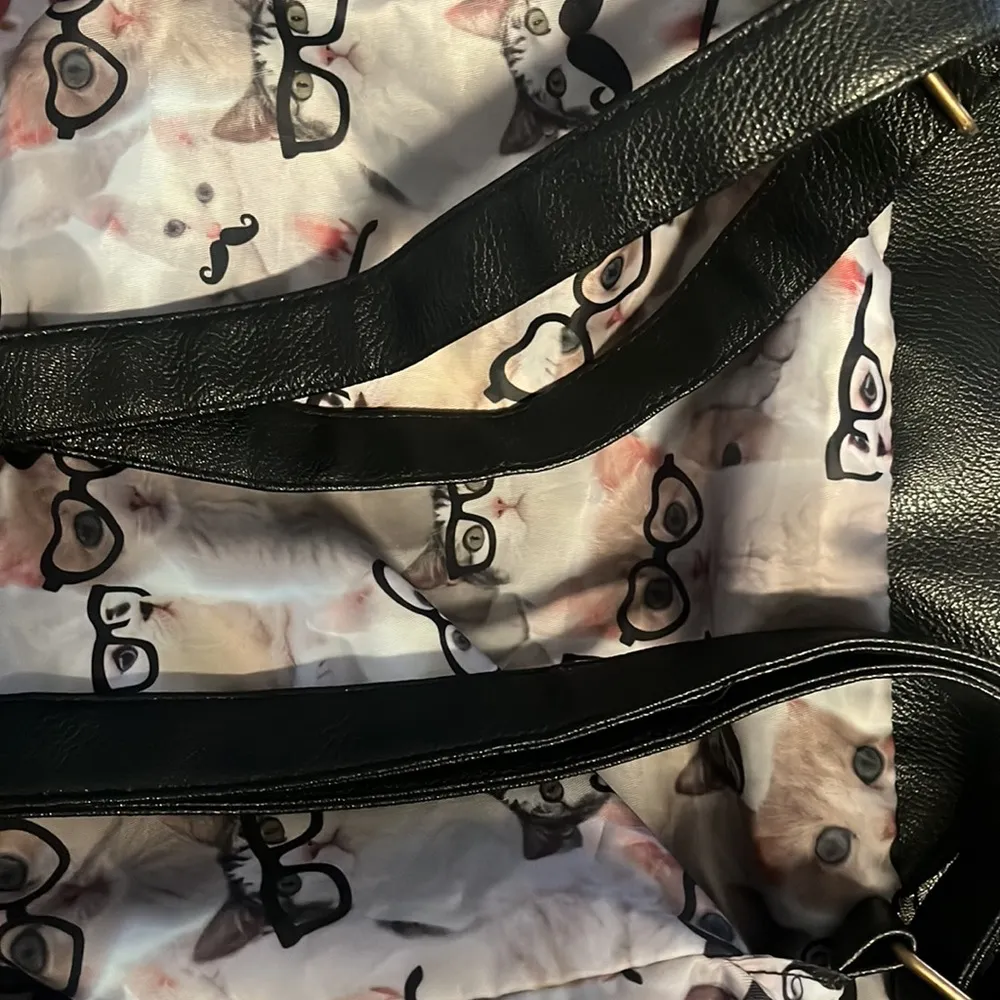 NWOT Brooklyn Bound backpack CATS with mustaches and glasses! - Image 16