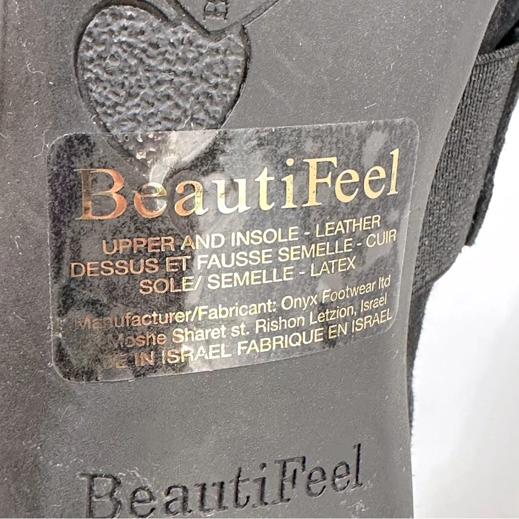 Beautifeel Iris Black Suede Dress Ballet Comfort Flat Shoes Mesh Detail 40.5 Size 9.5 - Image 10