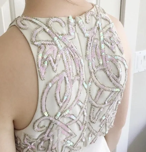 Mother Of Pearl Sequined Formal Dress - Image 5