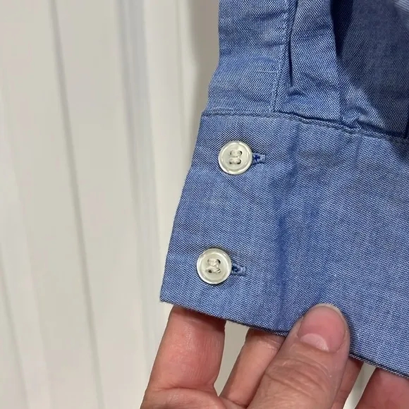 ZARA  women’s mixed print oversized men‎ style medium button up shirt - Image 5