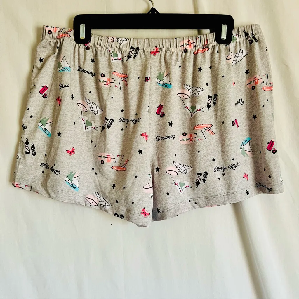 JOYSPUN Pink Sleep Under the Stars Tank Top and Gray Shorts Pajama Set Size undefined - Image 8