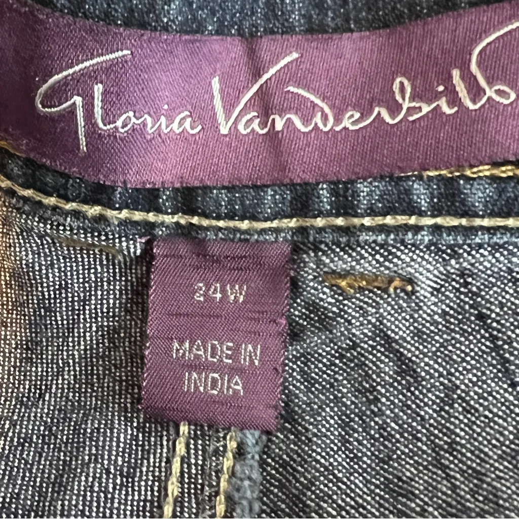 Gloria Vanderbilt “Amanda” Size 24W 5 Pocket Blue Denim Jeans Straight Leg - Image 8