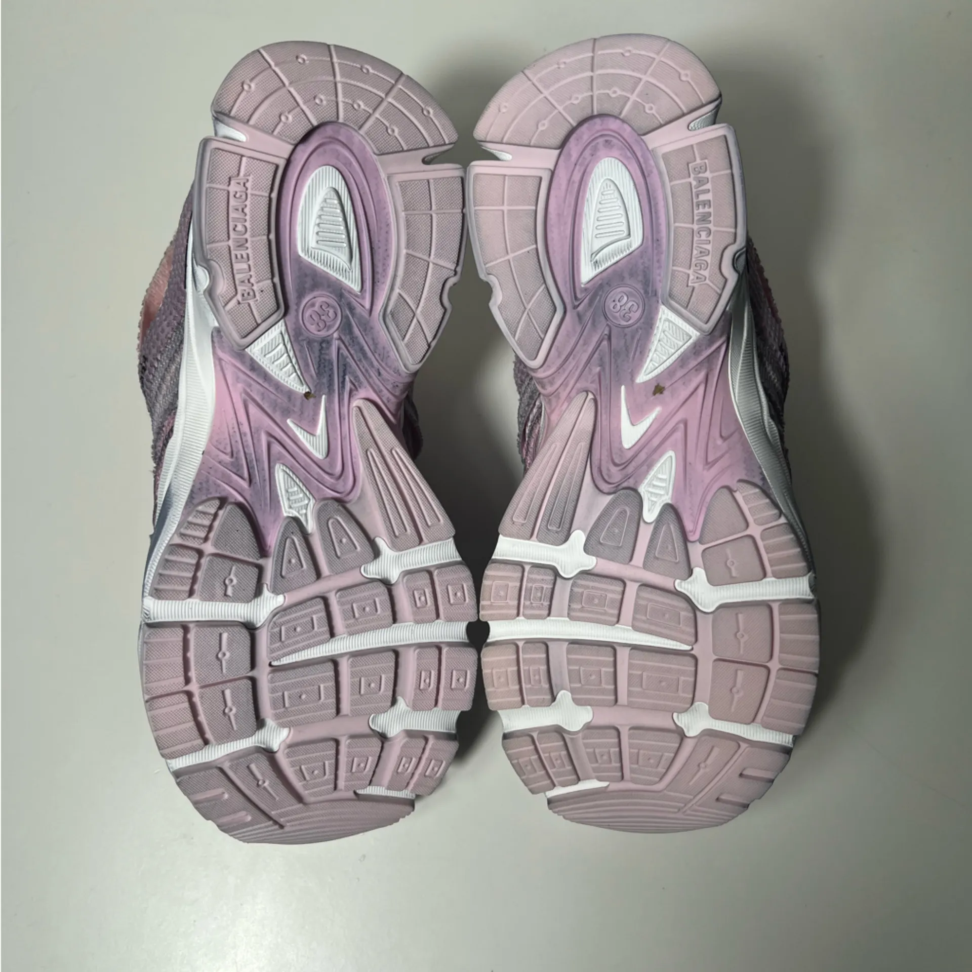 Balenciaga Phantom Bicolor Mesh Distressed Low Top Sneakers - Image 9