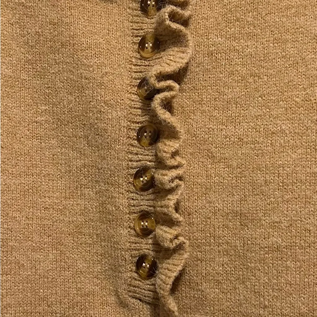 ECOWISH Tiered Ruffled Knit Sweater Medium - Image 7