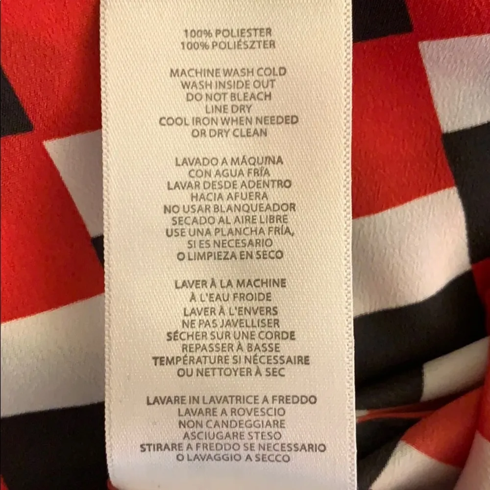 Michael Kors red, white & black checkered blouse. Red - Image 11