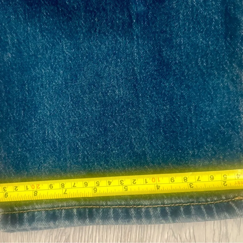 Y2K High Rise Wide Leg Distressed Baggy Blue Jeans 4/27R Boho 90s Grunge Denim - Image 5