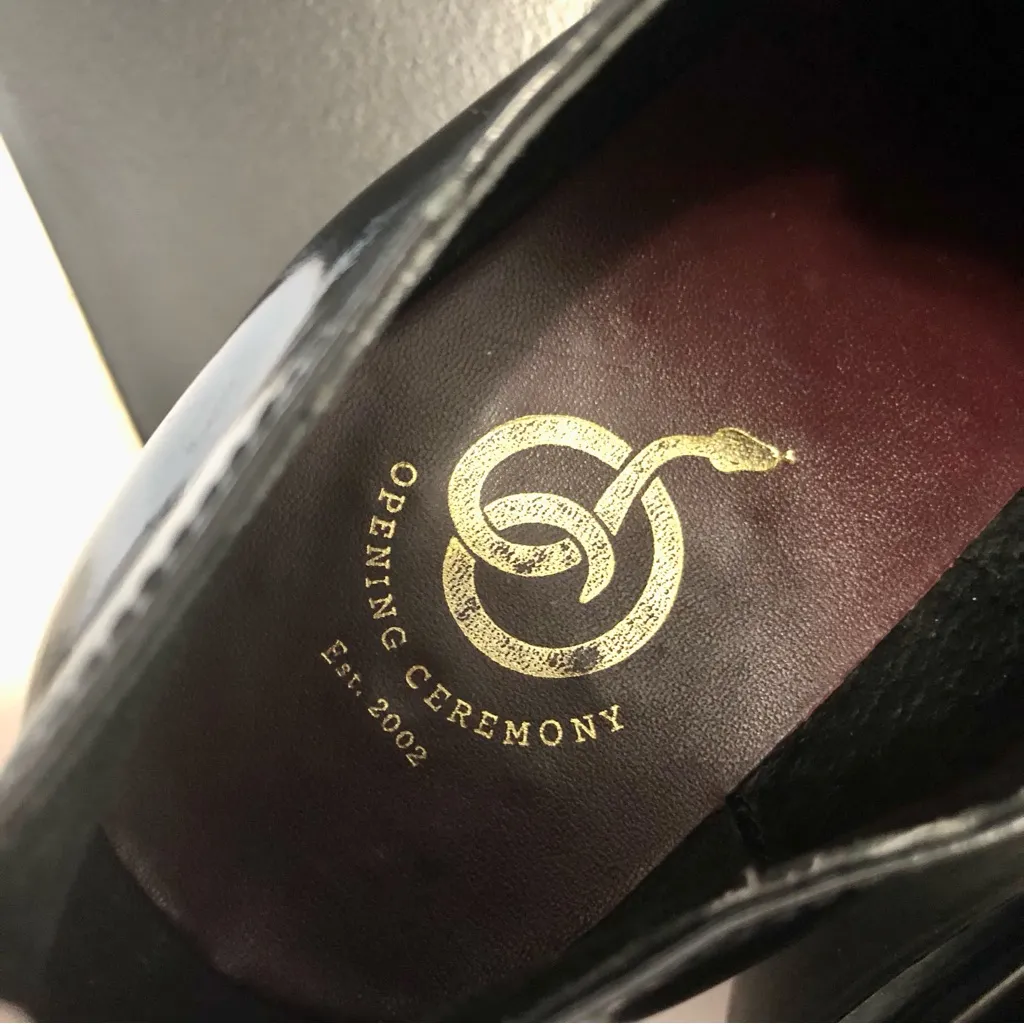 Opening Ceremony Chunky Platform Oxfords 90s Y2K Vibes Black Lace Up Grunge 38 - Image 11