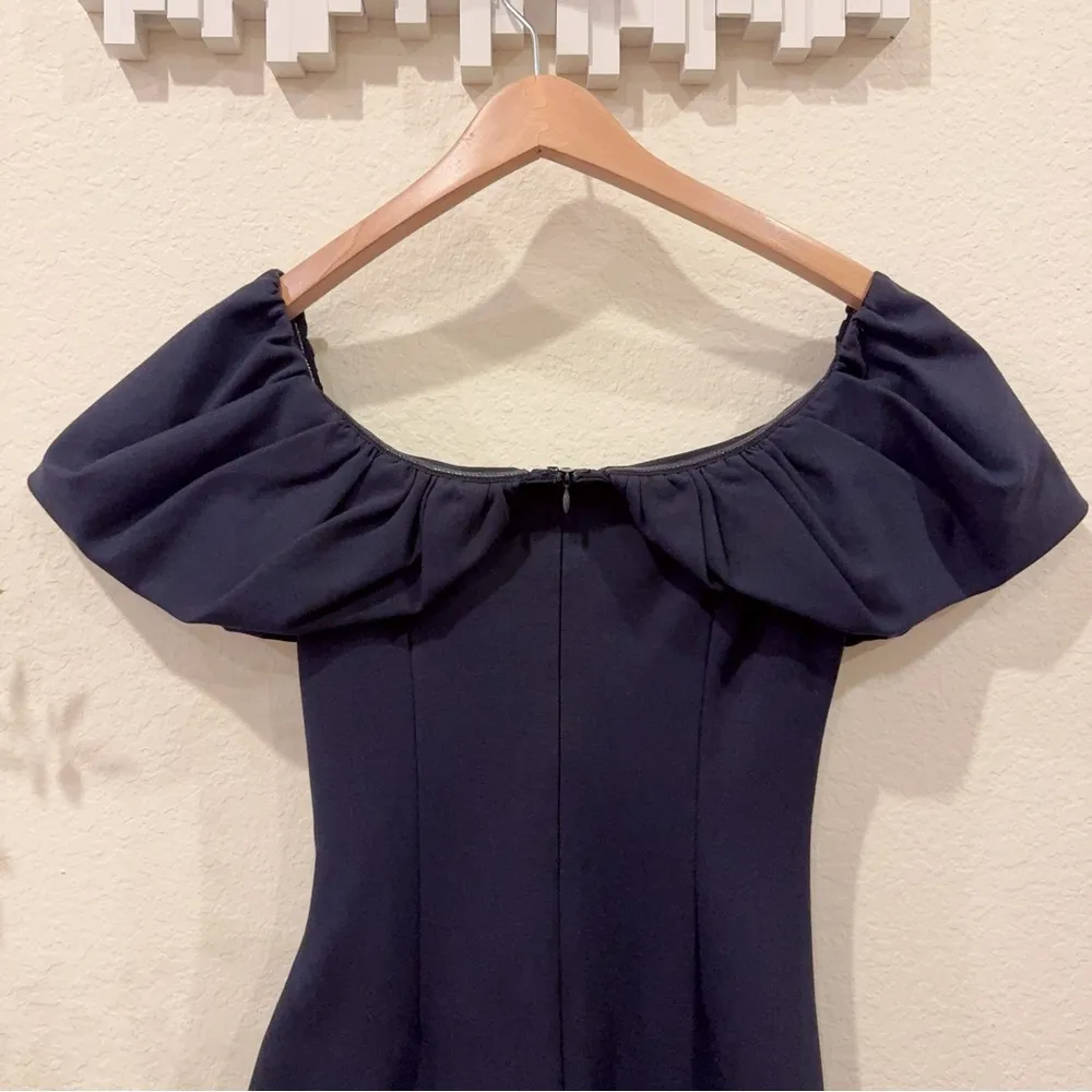 Elliatt Sofia Ruched Off Shoulder Mini Dress in Navy Size Small NWT - Image 7