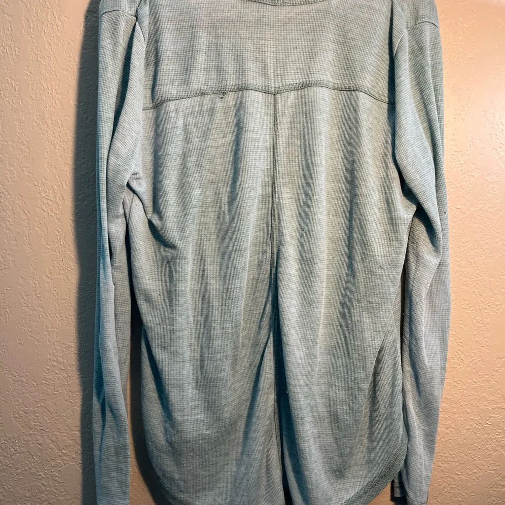 Jane and Delancey Blue 1/4 Buttoned Polo Tunic Lightweight Sweatshirt SZ L - Image 6