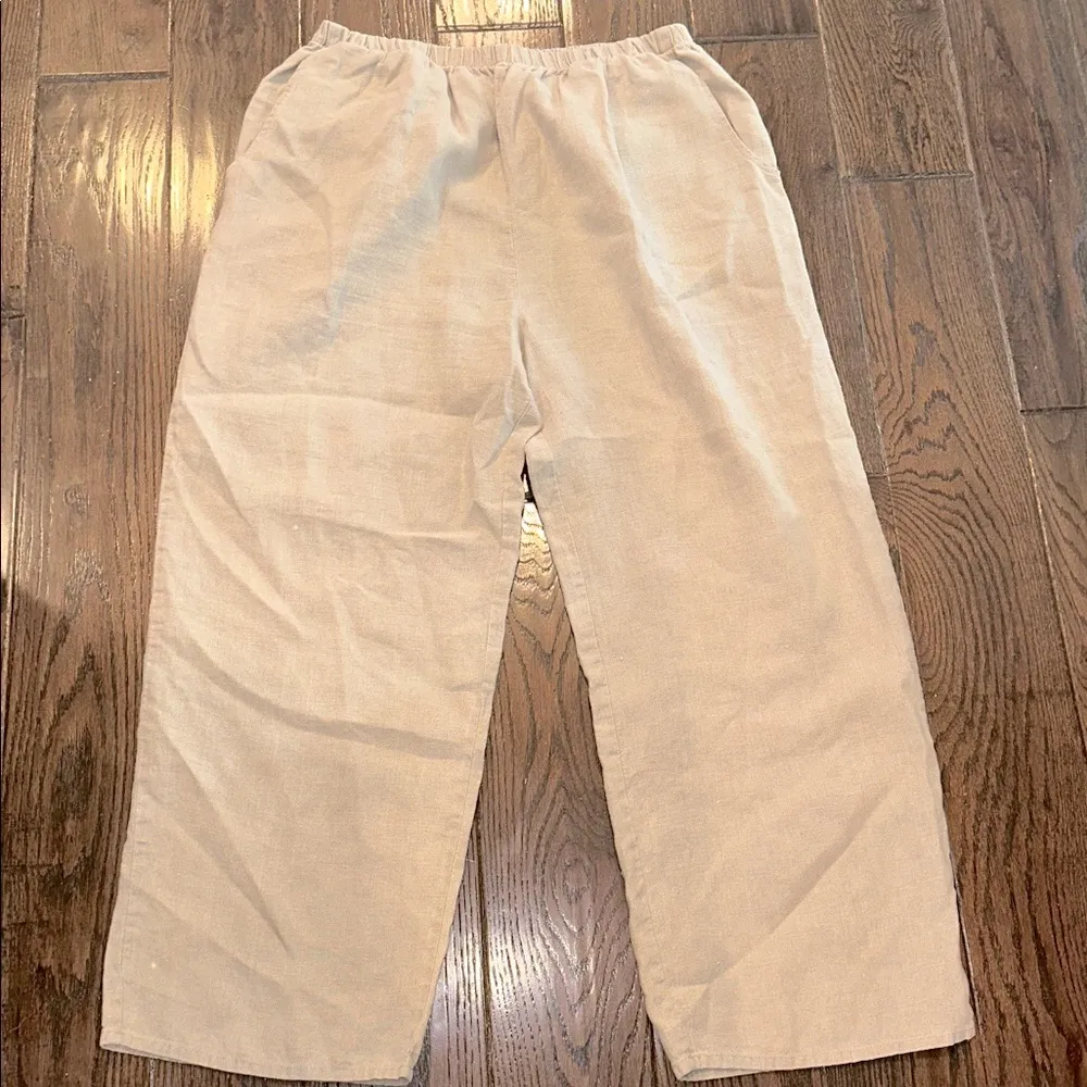 Flax Natural Linen Pants size medium with pockets - Image 5