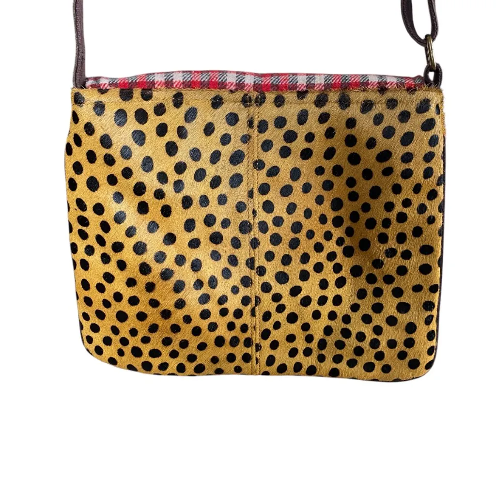 Panache Accessories & Co animal print brown red plaid shoulder crossbody bag - Image 6