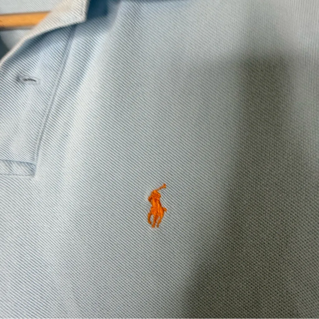 Polo Ralph Lauren Sport Light Blue Polo Dress Size Medium Cotton - Image 4