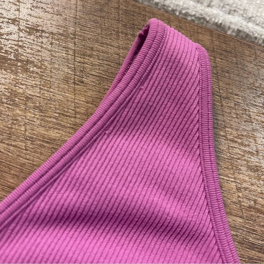 SET ACTIVE X Revolve Ribbed One Shoulder Sports Bra in Petal Women’s Size Medium - Image 6