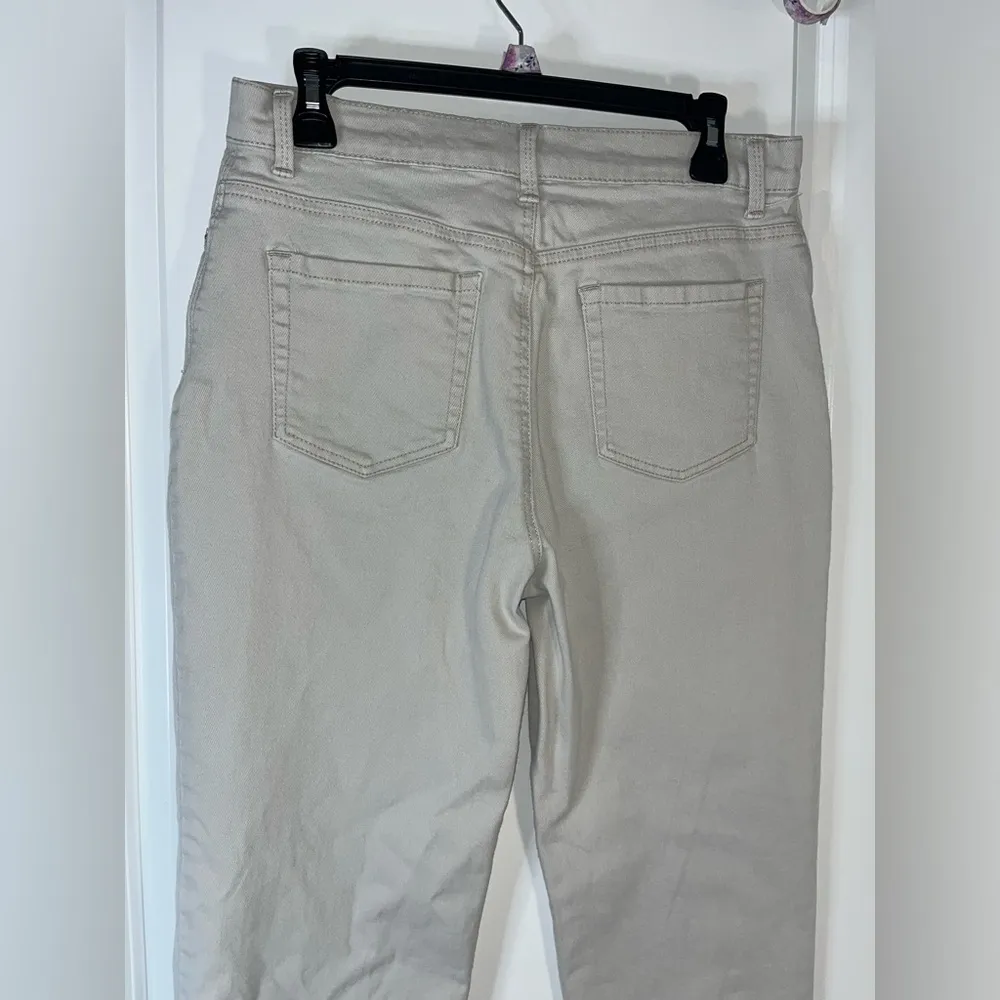 Gloria Vanderbilt Cotton Spandex Amanda Khaki Light Tan Logo Pockets Pants Sz 10 - Image 6