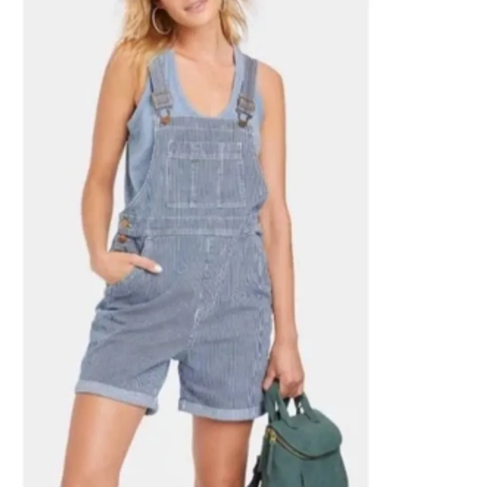 New Universal Thread Boyfriend‎ Shortails Railroad stripe Blue - Image 4