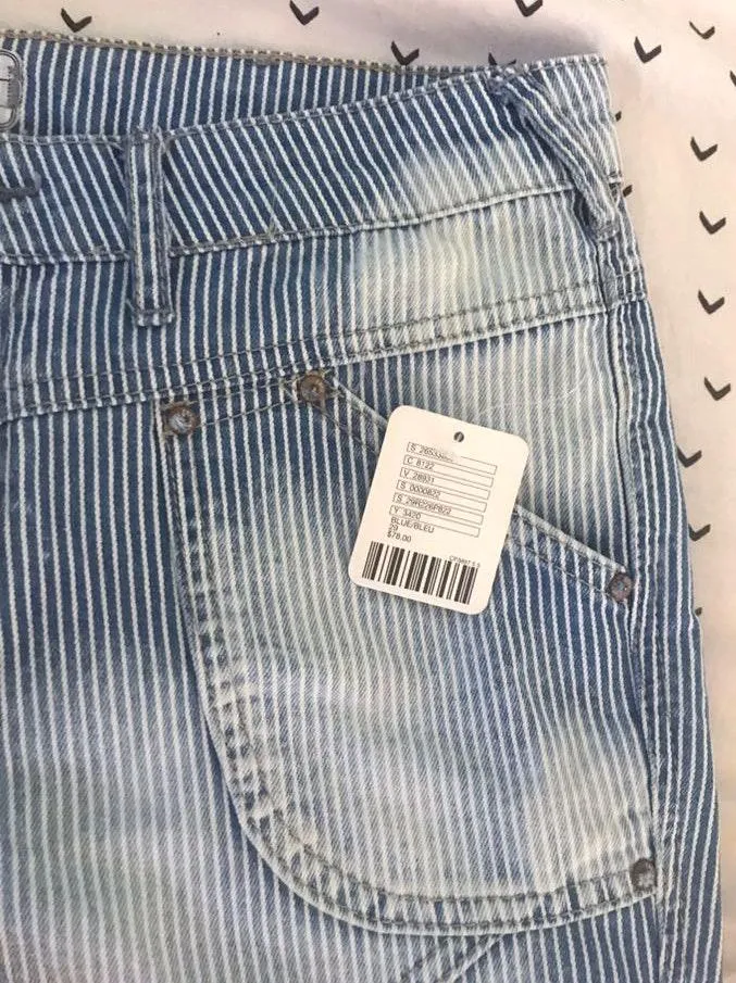 Free People Striped Jeans - Image 3