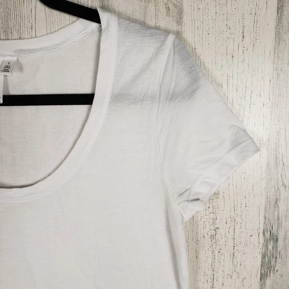 BP White Short Sleeve Scoop Neck Thin Lightweight T-Shirt Women's Size Small - Image 5