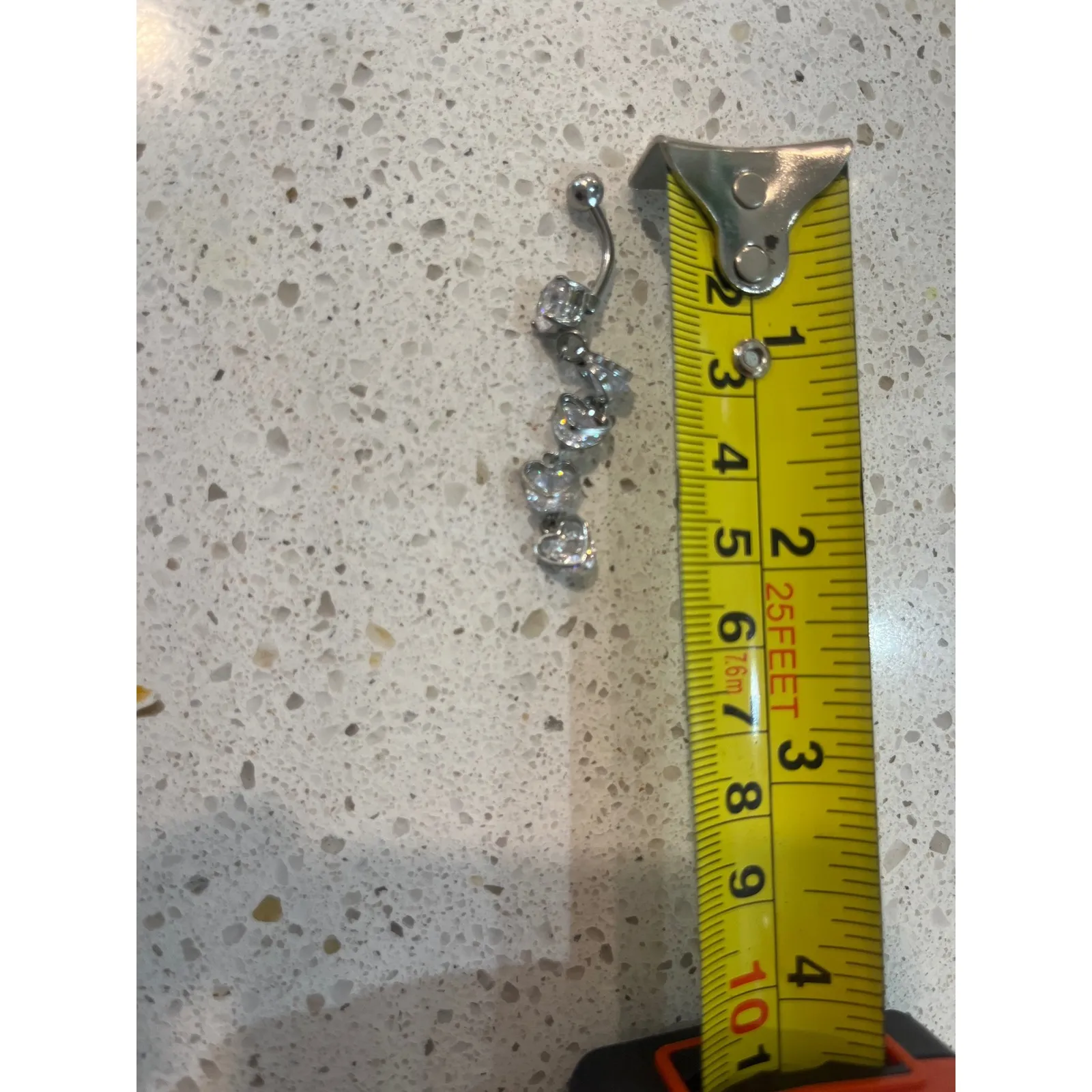 Belly button ring lot heart dangle piercing - Image 3