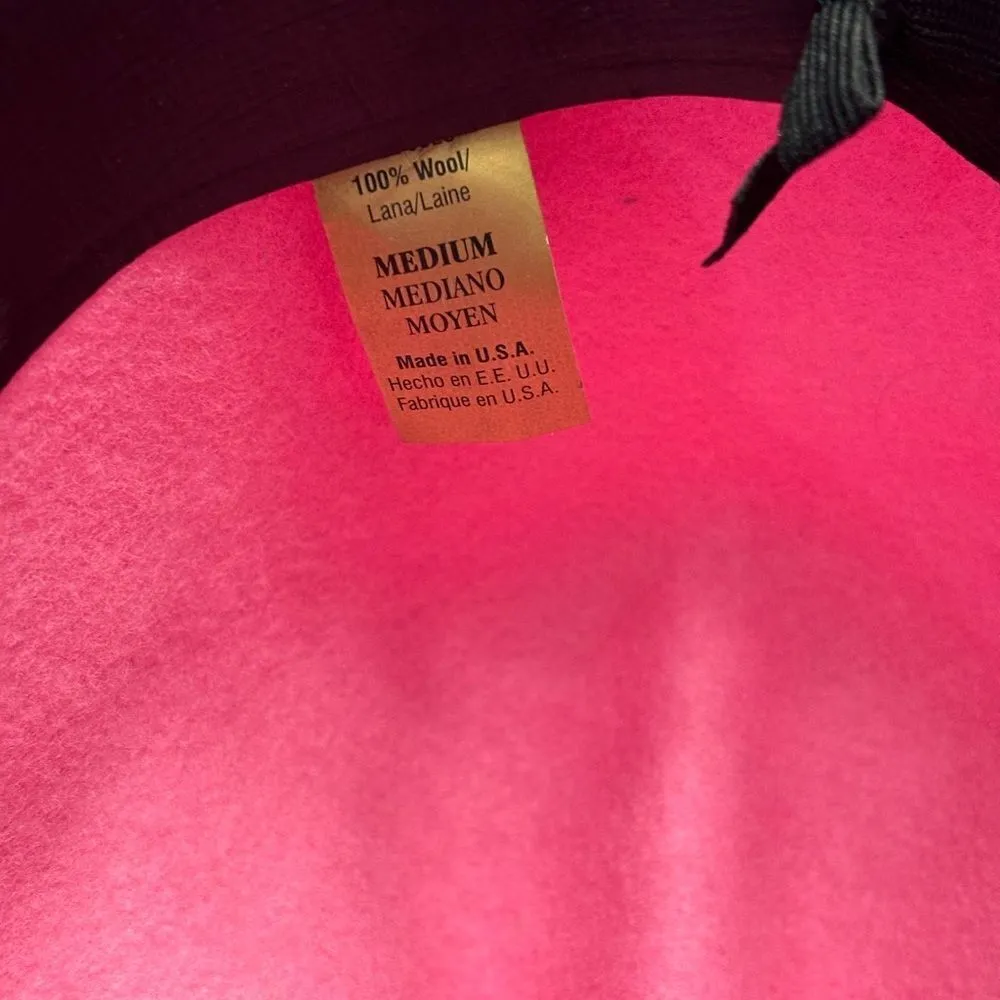VTG EUC Cowboy Hat Pink 100% Wool - Image 4