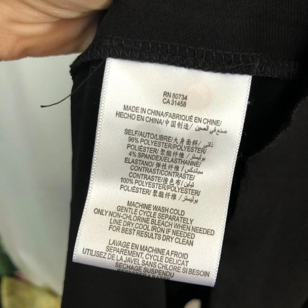 MAX AND CLEO Black Pleated Sleeveless Knee Length Empire Waist Ruffle Dress 6 - Image 4