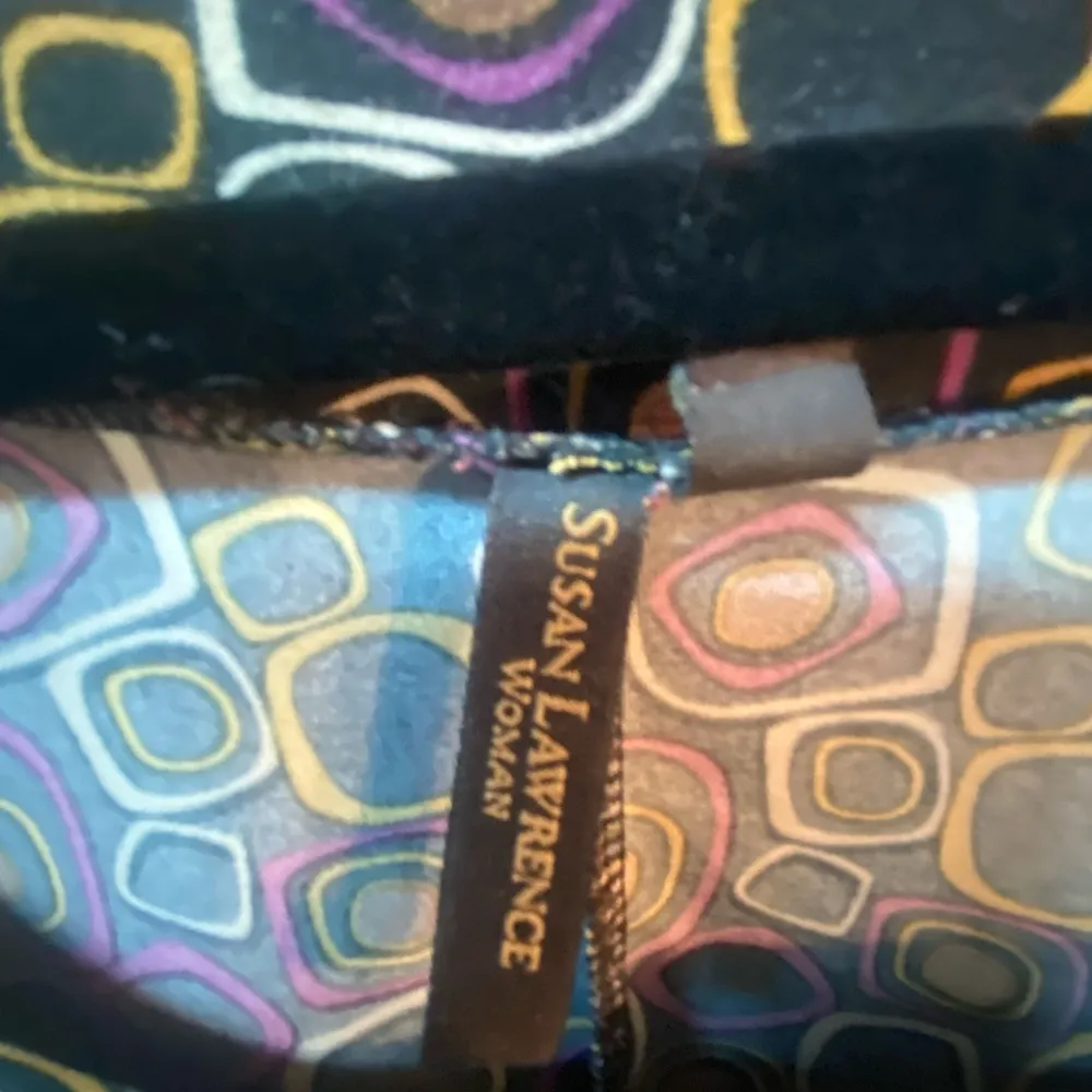 Susan Lawrence Brown and Orange Smocked Blouse - Image 2