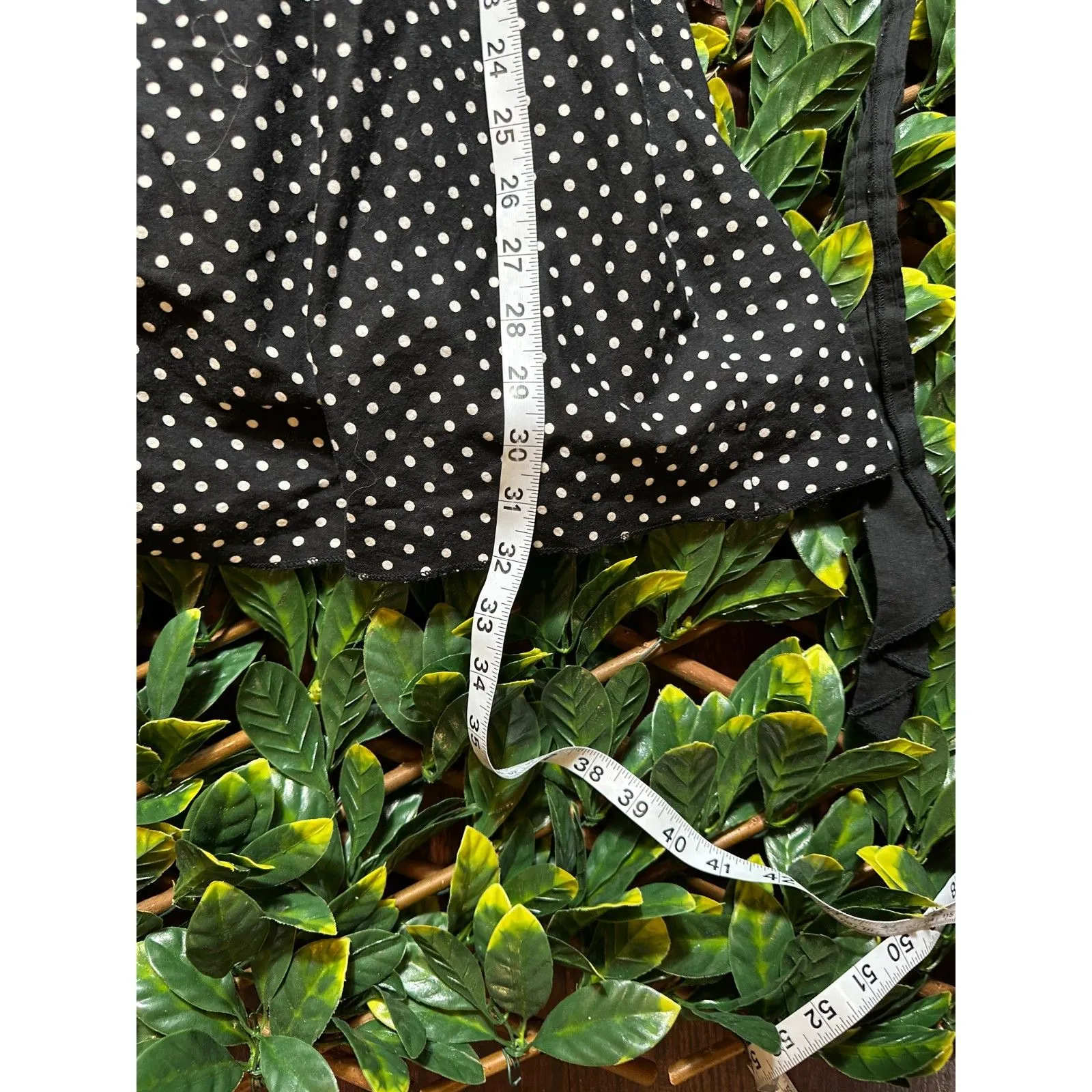 Vintage y2k derek heart 100% cotton black polka dot dress size large - Image 9