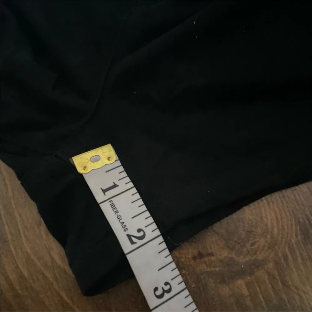 Boom Boom jean Suede Fringe short Shorts black sz 7 side tie flattering stretchy - Image 9