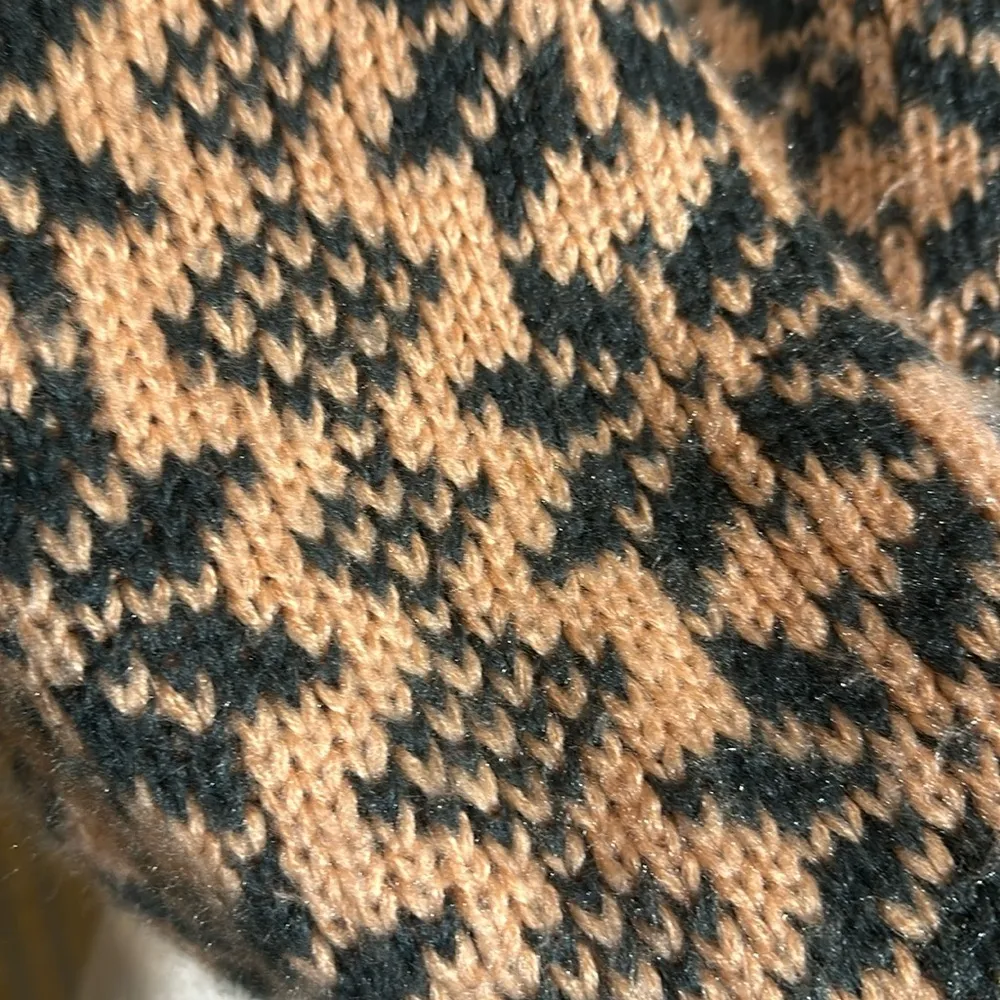 Renee's NYC Accessories Knit Eternity Scarf Snowflake Pattern Winter Weight Tan - Image 7