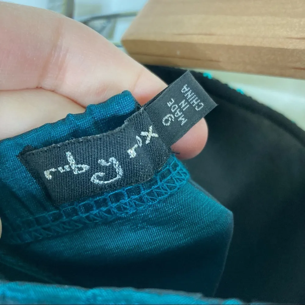 3/$30 Ruby Rox | Teal Sequin Strapless Homecoming Dress 9 - Image 5