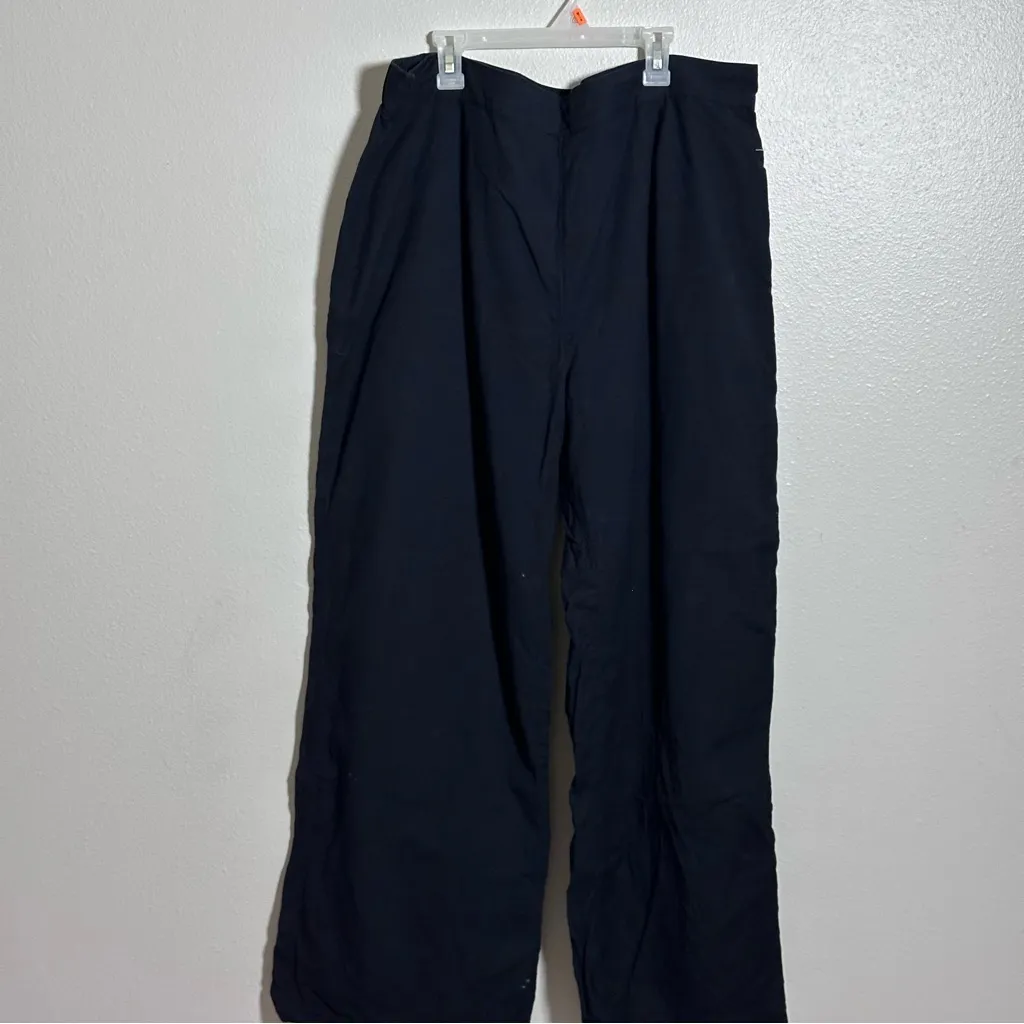 Abercrombie & Fitch Women Black/Navy Blue Wide Leg Pants Pull On size XL - Image 2