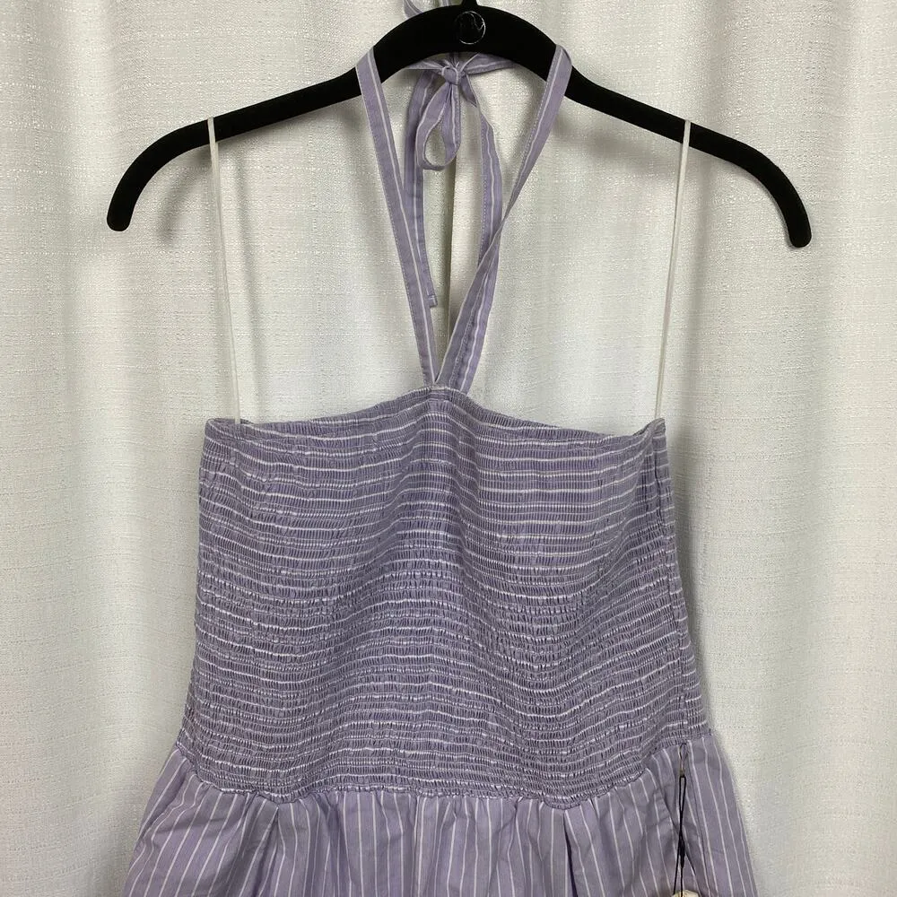 Nation LTD Vacation Stripe Purple Pima Cotton Blondie Romper Sz.M NWT - Image 7