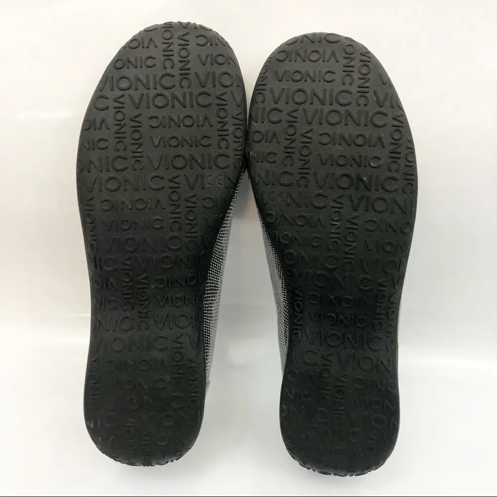 Vionic Alda Leather Chain Loafers: Pewter Lizard - Image 8