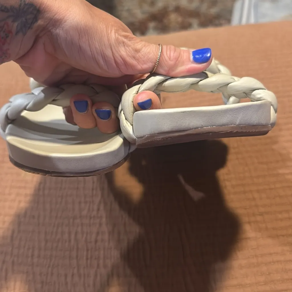 KAANAS coco chunky braided pool slide in off white 7 Revolve - Image 11