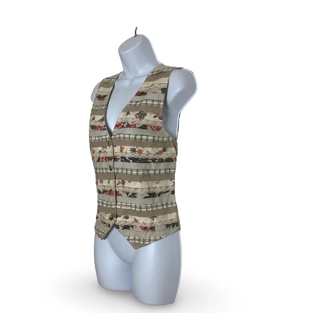 Studio Collection Patchwork Vest Pink Size undefined - Image 2