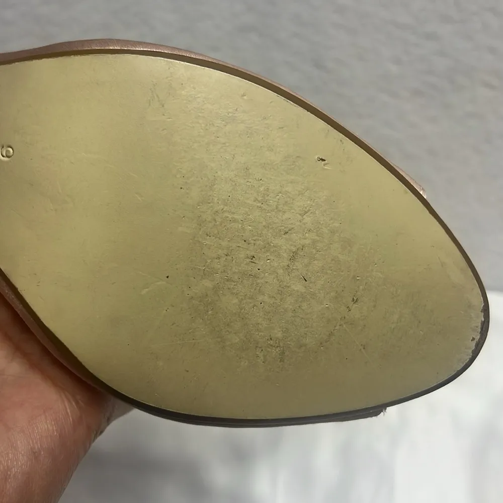 Steve Madden Luxe blush pink Slingback Elegant Satin rhinestone Bow Heels Sz 9 - Image 16