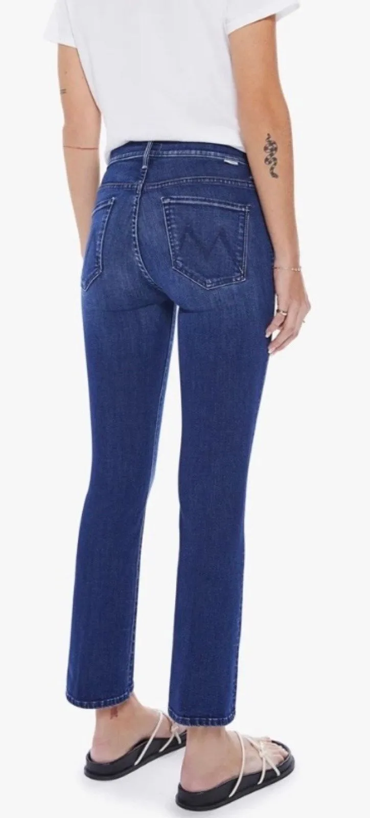 MOTHER The Insider Ankle Straight Jeans Ripe For The Picking Blue Size 25 - Image 1