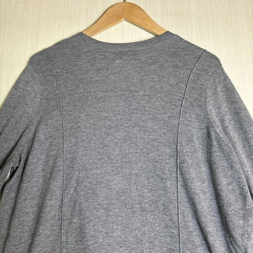 Abercrombie & Fitch Women's Cardigan‎ Sz M Gray Open Front Cotton Viscose Blend - Image 8