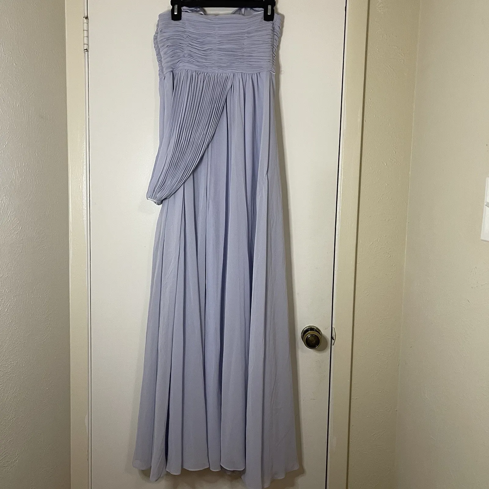 Ted Baker FINELLA One shoulder maxi bridesmaid dress chiffon light blue gown 2 - Image 10